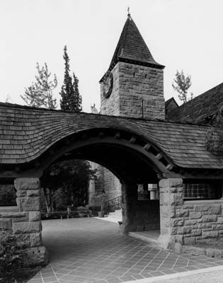 Porte Cochere at Church of the Angels, Episcopal Church in Pasadena